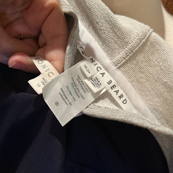 Veronica Beard Iconic Scuba Dickey Jacket in Navy with Grey Dickey Sz18 - Picture 14 of 15